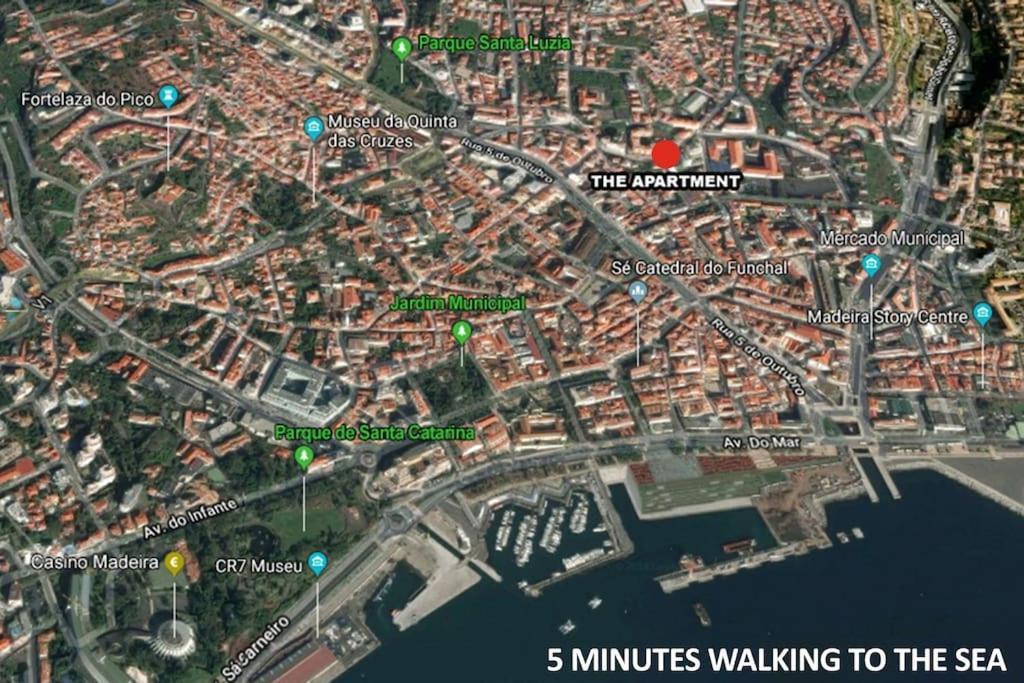 Funchal Downtown 5Min Marina + 2 Bedroom + Parking Eksteriør bilde